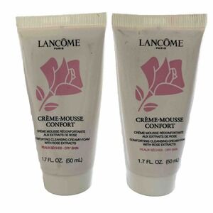 2 Lancome Creme Mousse Confort Comforting Cleansing Creamy-Form Cleanser